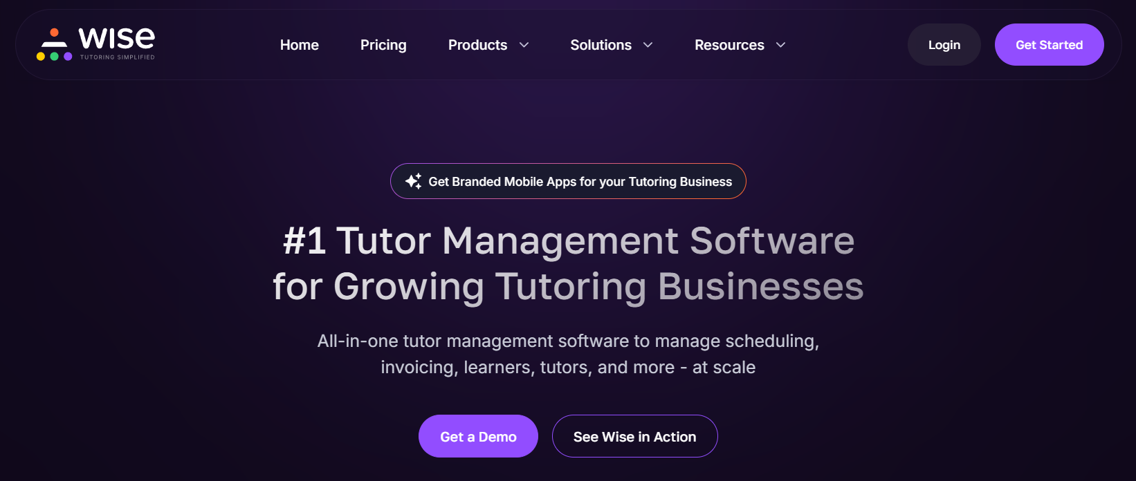 Wise tutor management software