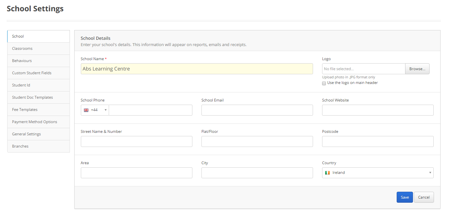 Custom Account Settings